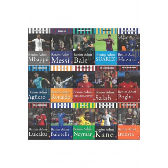 Benim Adım Futbolcular 15 Kitap Set.(messi,neymar,ronaldo,salah...)