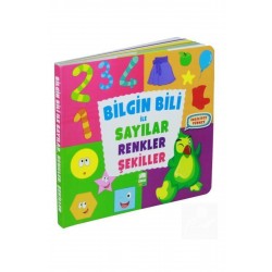 Bilgin Bili Ile Sayılar Renkler Şekiller (İNGİLİZCE - TÜRKÇE) (KARTON KİTAP) & 2 Yaş